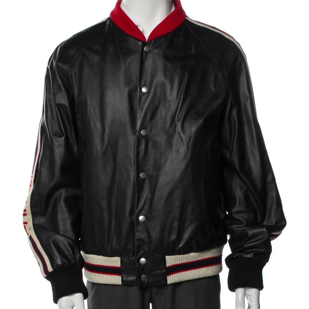 GUCCI Web Accent Bomber Jacket Size: XL | US42, IT52